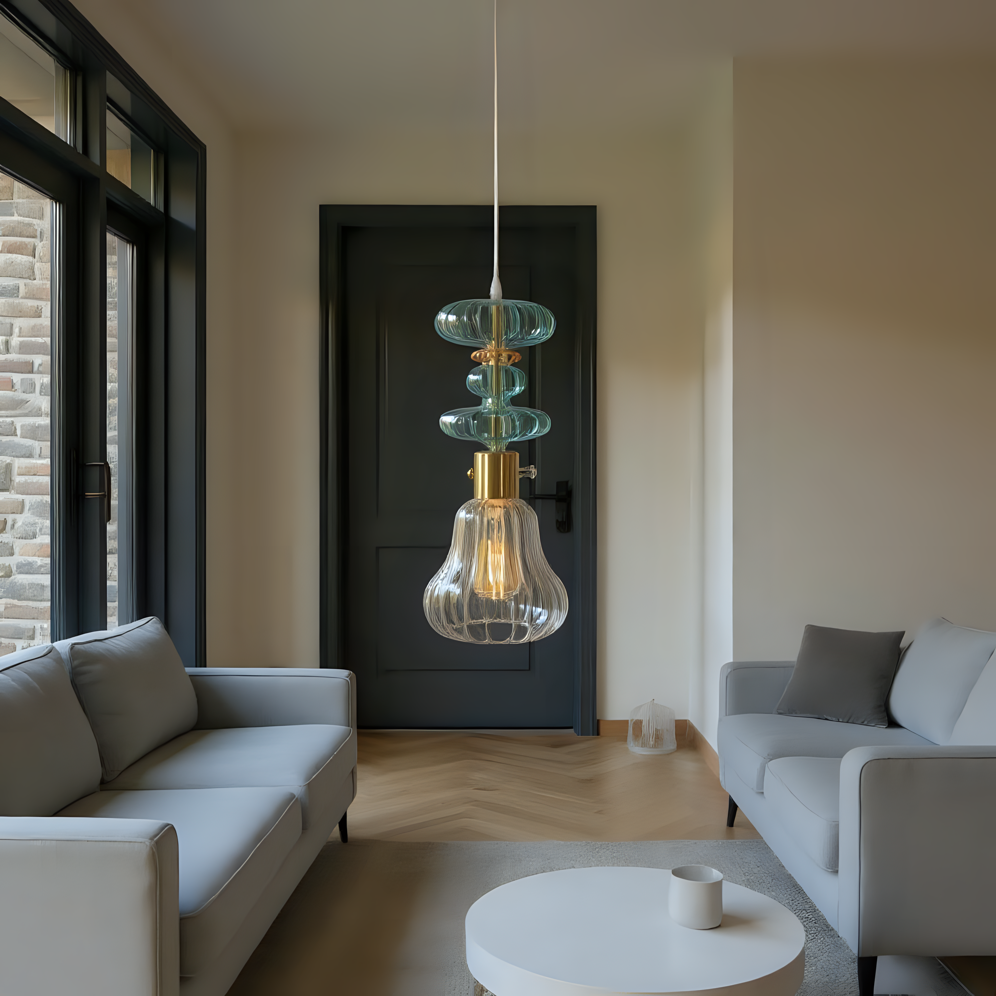 Hand Blown Glass Pendant Light